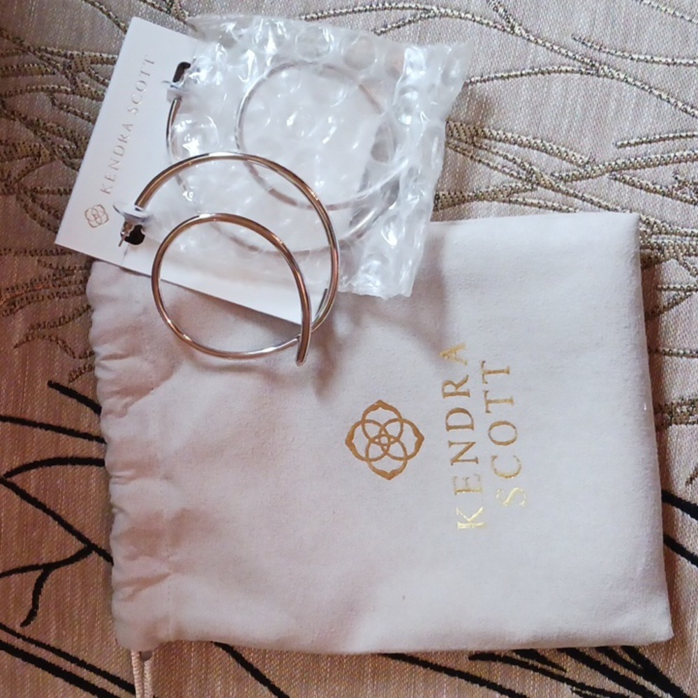 Kendra Scott Myles Hoop Rhod Metal Earrings